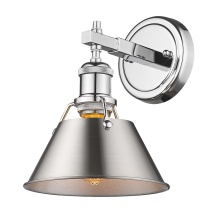 Golden 3306-BA1 CH-PW - Yep by Golden Lighting Orwell 1-light Vanity in Chrome and Pewter shade